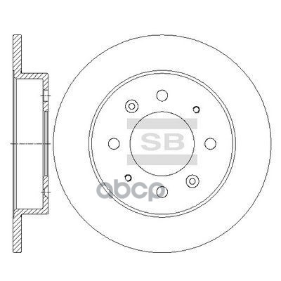Диск тормозной задний SANGSIN BRAKE SD2041